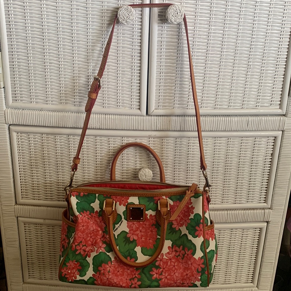 Dooney and Bourke Pink Hydrangea Satchel